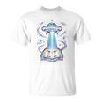 UFO Abducting Book Take Me To Your Readers Sci-Fi T-Shirt