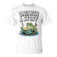 Unearth a Story Frog Reading a Book Summer 2026 Premium Tri-Blend T-Shirt Unearth a Story Frog Reading a Book Summer 2026 Premium Tri-Blend T-Shirt