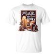 Vintage Just A Girl Who Loves Books Retro Bookworm Reader T-Shirt Vintage Just A Girl Who Loves Books Retro Bookworm Reader T-Shirt