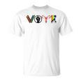 Vote Books Fist Ovaries LGBTQ T-Shirt