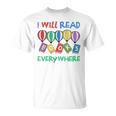 I Will Read Books Everywhere Across America Child Readers T-Shirt I Will Read Books Everywhere Across America Child Readers T-Shirt