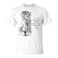 Women's Alice Adventures Wonderland Vintage Book Quote Lewis Carrol T-Shirt Women's Alice Adventures Wonderland Vintage Book Quote Lewis Carrol T-Shirt
