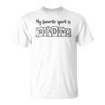 Women's My Favorite Sport Is Reading Fun Book Fan Reader Sketch Art T-Shirt
