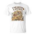 Women's Unearth A Story Summer Reading 2026 Flower Butterfly Book T-Shirt