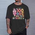 100th Day Of School Teacher Floral 100 Days In The Books T-Shirt Gifts for Him
