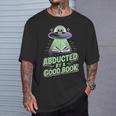 Abducted By A Good Book UFO Alien Reading Books T-Shirt Gifts for Him