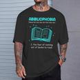 Abibliophobia Abibliophobie Definition Books T-Shirt Gifts for Him