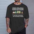 Abibliophobia Book Lover Avid Reader Bookworm Book Reader T-Shirt Gifts for Him