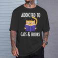Addicted To Cats And Books Orange Tabby Cat Men Women Kids T-Shirt Gifts for Him Addicted To Cats And Books Orange Tabby Cat Men Women Kids T-Shirt Gifts for Him