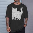 Adult Coloring Book CAT Mandala Flowers T-Shirt T-Shirt Gifts for Him