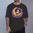 Alien Reading Book UFO Moon Space Astronomy T-Shirt Gifts for Him