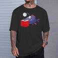 Anglerfish Reading Book T-Shirt Gifts for Him