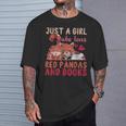 Animal Just A Girl Who Loves Red Pandas And Books Reading T-Shirt Gifts for Him