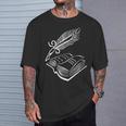 Antique Book With Feather Pen T-Shirt Gifts for Him