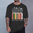 Applied Behavior Analysis ABA Therapist Floral Books T-Shirt Gifts for Him