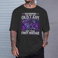 Assuming I'm Just An Old Lady Fantasy Book Reader Mom Dragon T-Shirt Gifts for Him