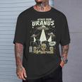 Attack From Uranus Retro Space Alien UFO Comic Book T-Shirt Gifts for Him