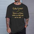 Author Writer Book Publisher Story Writing Why Write T-Shirt Gifts for Him