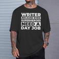 Author Writer Novelist Poetry Book T-Shirt Gifts for Him