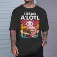 Axolotl Book Lover Librarian Reading Library Readers T-Shirt Gifts for Him Axolotl Book Lover Librarian Reading Library Readers T-Shirt Gifts for Him
