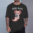 Axolotl Reading a Book Read Alotl Books Axolotl Book T-Shirt Gifts for Him