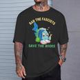 Ban The Fascists Save The Books Book Lover Worm Fish T-Shirt Gifts for Him