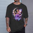 Beautiful Book Fairy Reading Crescent Moon Gothic Bookish T-Shirt Gifts for Him