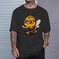Bee Reading Book Lover T-Shirt Gifts for Him