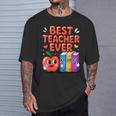Best Teacher Ever Cute Apple Books School Classroom Vibes T-Shirt Gifts for Him Best Teacher Ever Cute Apple Books School Classroom Vibes T-Shirt Gifts for Him