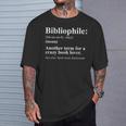Bibliophile Definition Book Lover T-Shirt Gifts for Him