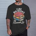 I Like Big Books Cannot Lie Librarian Reading Teacher T-Shirt Gifts for Him