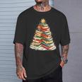Book Christmas Tree Reading T-Shirt Gifts for Him