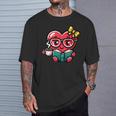 Book Coffee Valentines Cute Heart Lover Women Girl T-Shirt Gifts for Him