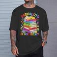 Book Flower Boho Radicalized By Basic Decency LGBT Men Women T-Shirt Gifts for Him
