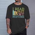 Book Lover I Read Past My Bedtime Bookworm Reader Librarians T-Shirt Gifts for Him
