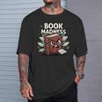 Book Madness Reading Lover School Humor T-Shirt Gifts for Him