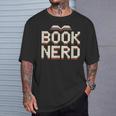 Book Nerd Retro Pixel Reading Librarian Aesthetic T-Shirt Gifts for Him