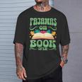 Book And Pajama Pajamas On Book Open T-Shirt Gifts for Him Book And Pajama Pajamas On Book Open T-Shirt Gifts for Him