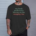 My Book Preference Has Me On The Naughty List For Christmas T-Shirt Gifts for Him My Book Preference Has Me On The Naughty List For Christmas T-Shirt Gifts for Him