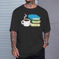Book Reading And Coffee Books And Coffee T-Shirt Gifts for Him