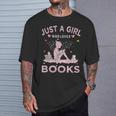 Book Reading Lover Tee Just A Girl Who Loves Books T-Shirt Gifts for Him