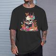 Book Reading Skull Skeleton Flowers Floral Bookish Butterfly T-Shirt Gifts for Him Book Reading Skull Skeleton Flowers Floral Bookish Butterfly T-Shirt Gifts for Him