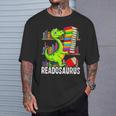 Book Readosaurus Dinosaur Books Library Reading Lovers T-Shirt Gifts for Him