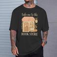 Take Me To The Book Store Cozy Bookshop Cat Aesthetic T-Shirt Gifts for Him