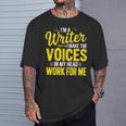 Book Writer Voices In My Head Work For Me Author Writing T-Shirt Gifts for Him