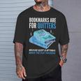 Bookmarks Are For Quitters Book Lover Saying T-Shirt Gifts for Him