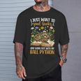 Books And My Ball Python Owner Ball Python Lover T-Shirt Gifts for Him