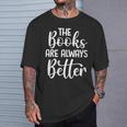 Books Book Reading Reader Bookworm Librarian T-Shirt Gifts for Him