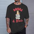 Books And Cats Book Lovers Cat Lovers Teacher Writer T-Shirt Gifts for Him