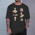 Books Coffee And Statues Dark Academia T-Shirt Gifts for Him